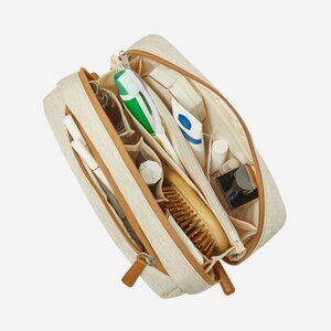 Nordace Siena Wash Pouch Toiletry Bag Beige Brown